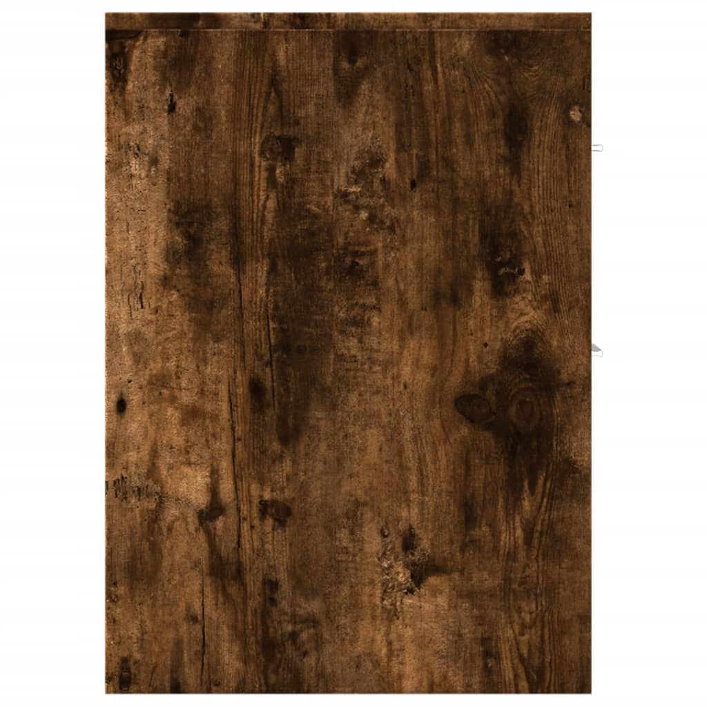 Narrow Bathroom Cupboard with Wheels Smoked Oak Engineered Wood - Bargainia.com - 8721158400796 - 855281