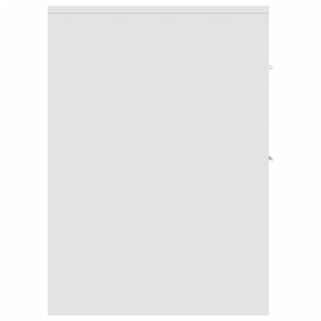 Narrow Bathroom Cupboard with Wheels White Engineered Wood - Bargainia.com - 8721158400758 - 855277