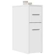 Narrow Bathroom Cupboard with Wheels White Engineered Wood - Bargainia.com - 8721158400758 - 855277
