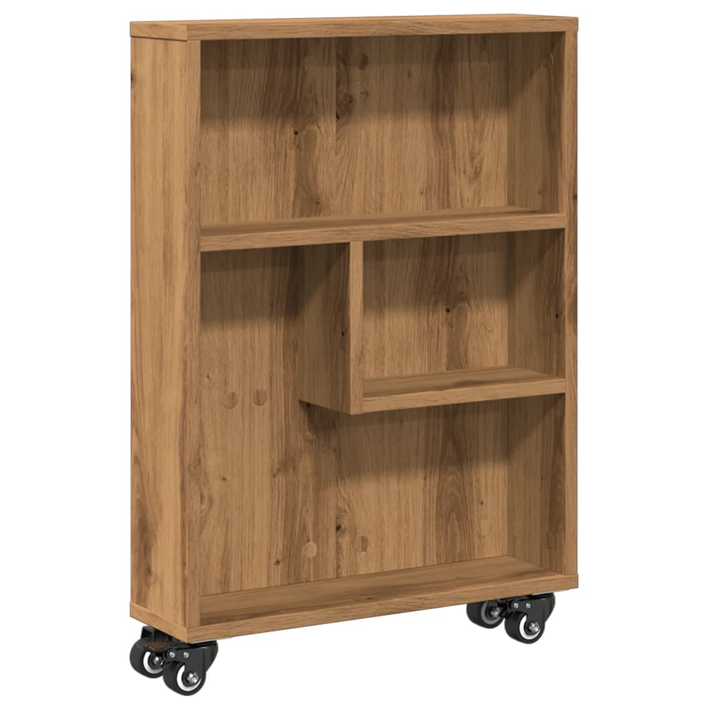 Narrow Storage Trolley Artisian Oak 48x13x68 cm Engineered Wood - Bargainia.com - 8721158400291 - 855231