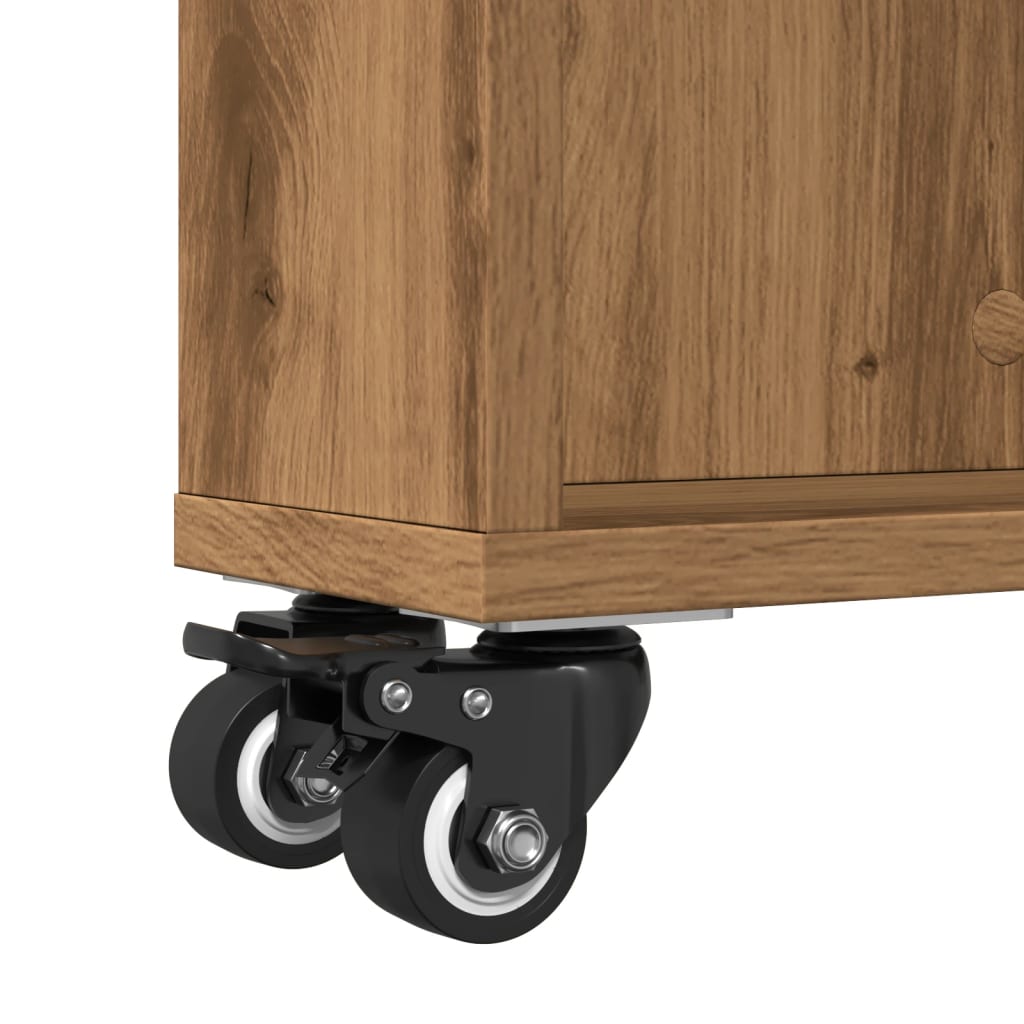 Narrow Storage Trolley Artisian Oak 48x13x68 cm Engineered Wood - Bargainia.com - 8721158400291 - 855231