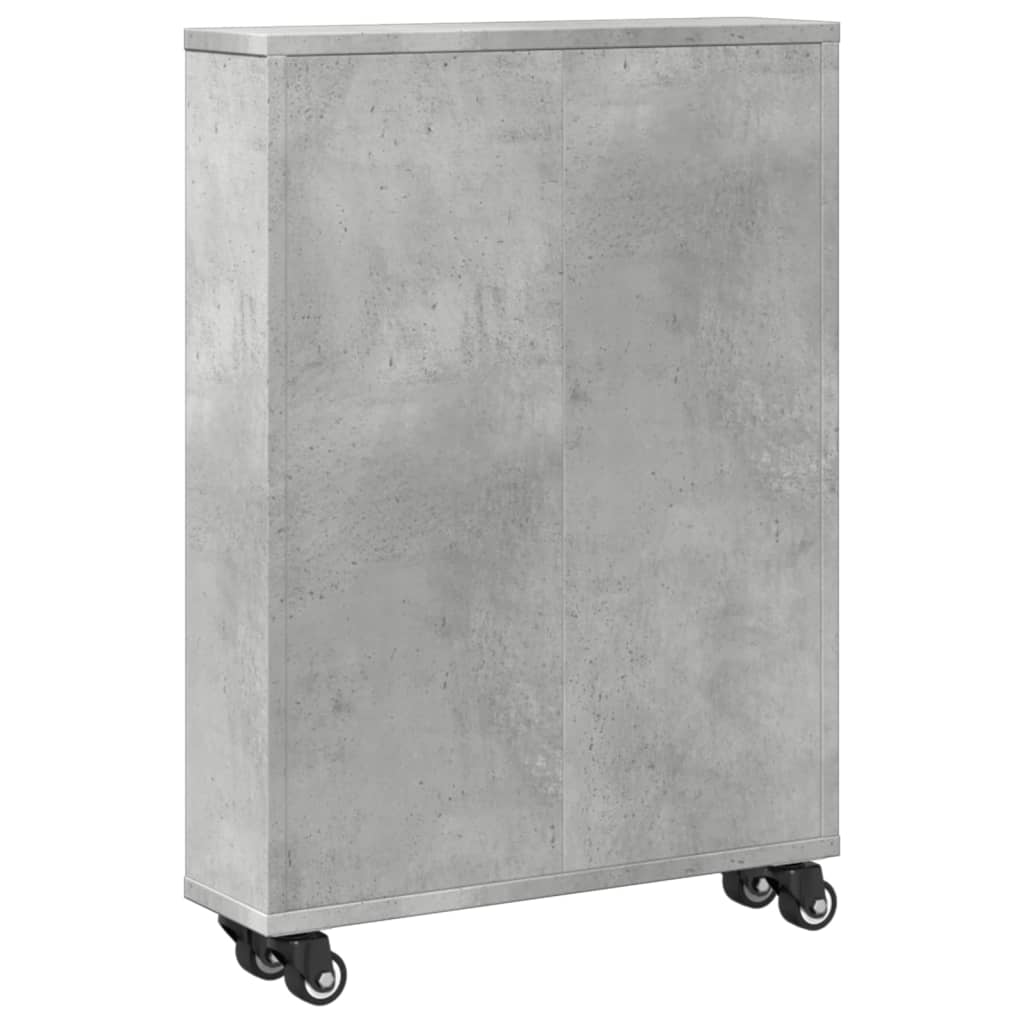 Narrow Storage Trolley Concrete Grey 48x13x68 cm Engineered Wood - Bargainia.com - 8721158400246 - 855226