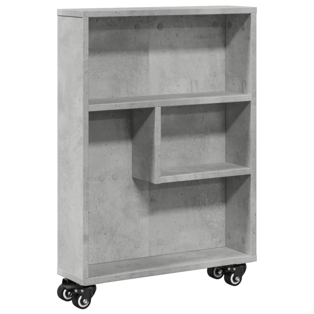 Narrow Storage Trolley Concrete Grey 48x13x68 cm Engineered Wood - Bargainia.com - 8721158400246 - 855226