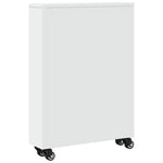 Narrow Storage Trolley White 48x13x68 cm Engineered Wood - Bargainia.com - 