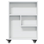 Narrow Storage Trolley White 48x13x68 cm Engineered Wood - Bargainia.com - 