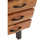 Nashik Three Drawer Acacia Side Table - Bargainia.com - 5018705983509