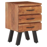 Nashik Three Drawer Acacia Side Table - Bargainia.com - 5018705983509