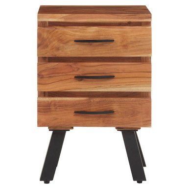 Nashik Three Drawer Acacia Side Table - Bargainia.com - 5018705983509