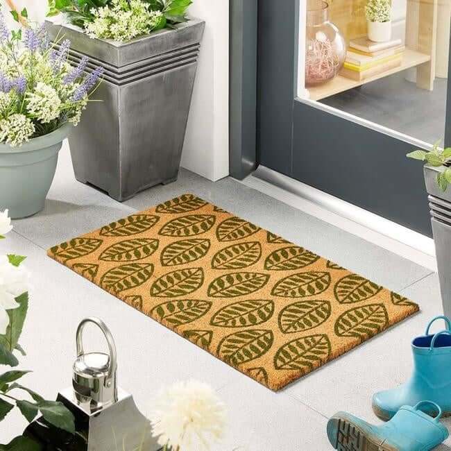 Natural Coir Doormats 45x75 cm - Bargainia.com - 5026134610965 - MMCOIR_GRLEAV_045X075