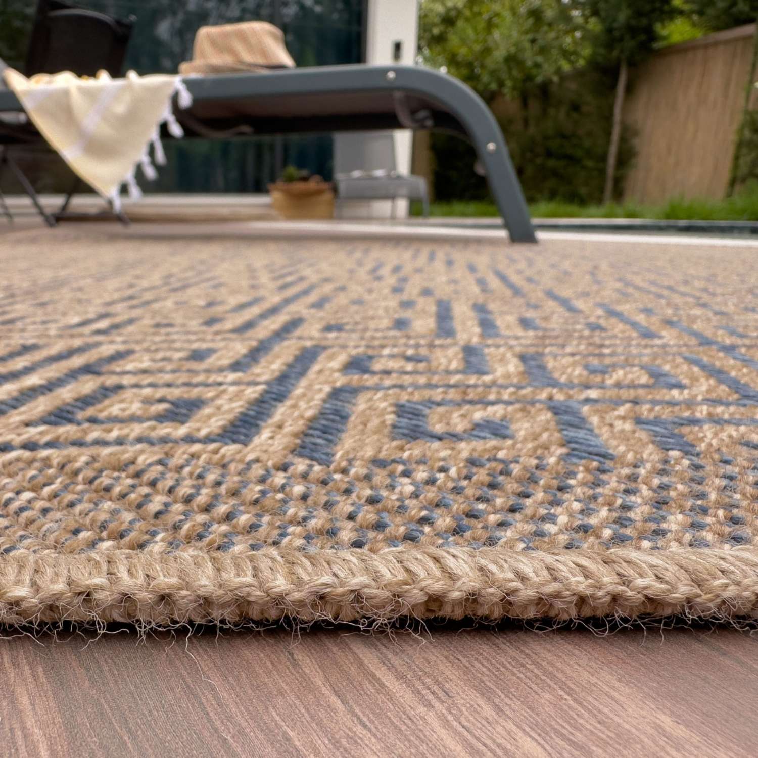 Nature Outdoor Rug Blue | 5100B - Bargainia.com - 
