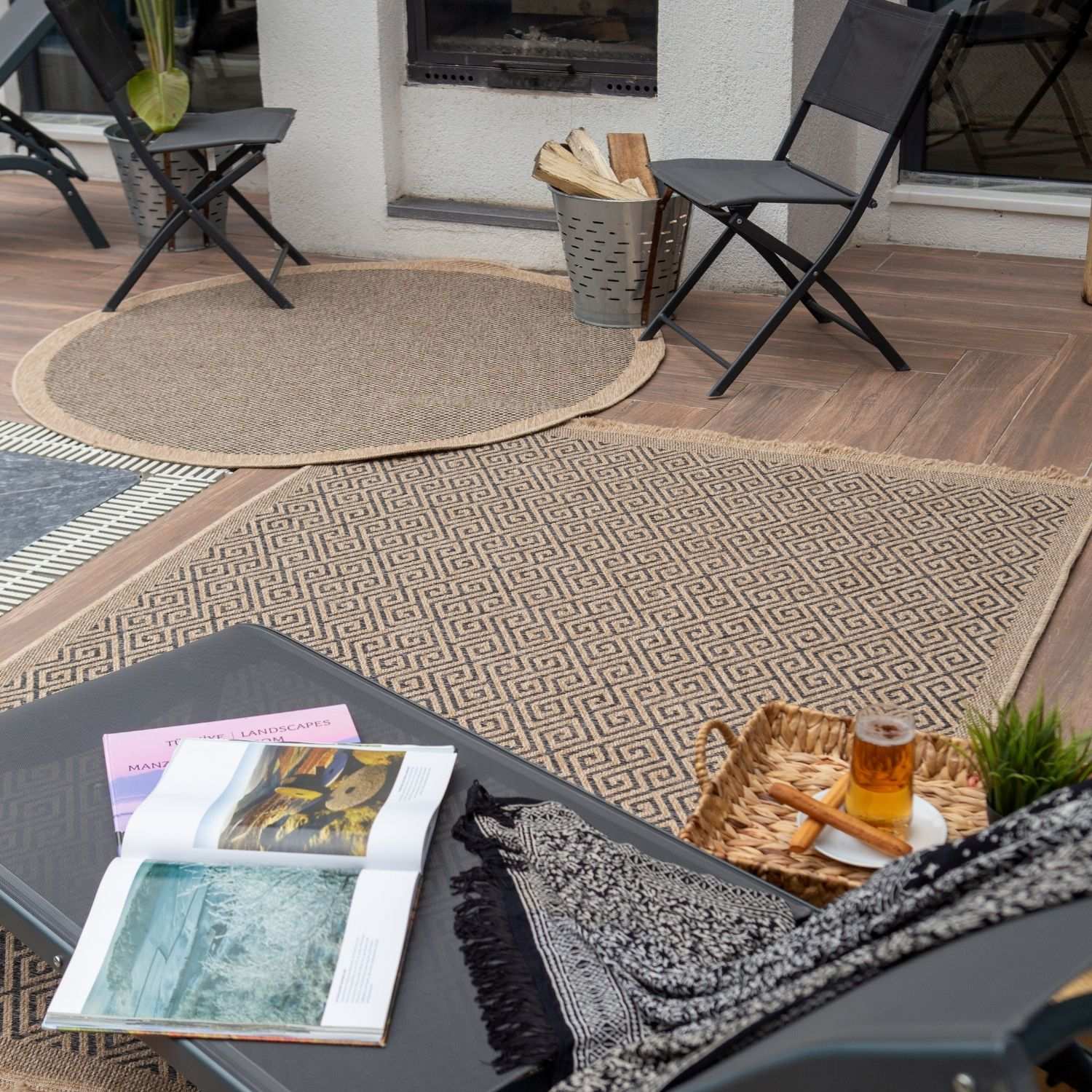 Nature Outdoor Rug Blue | 5100B - Bargainia.com - 