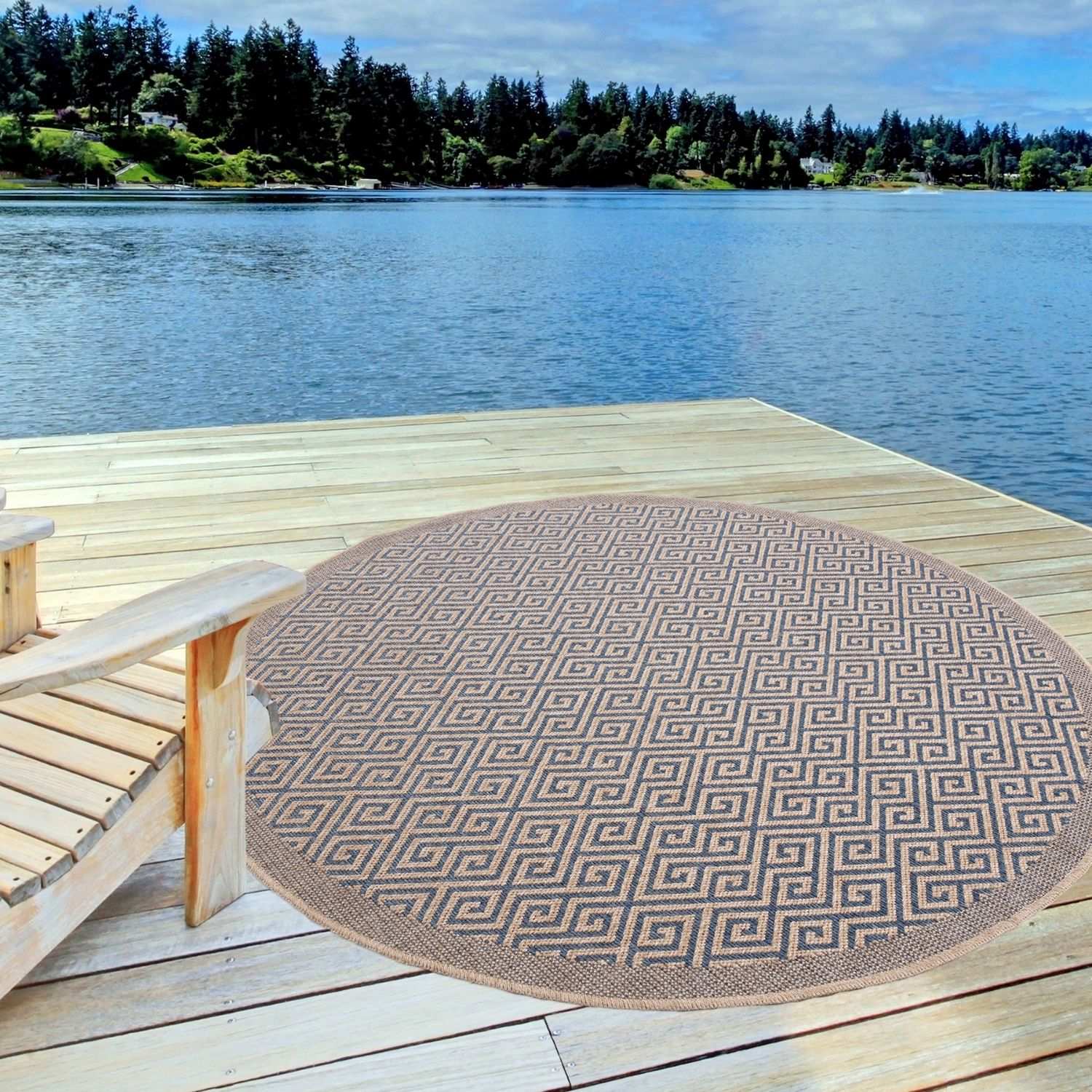 Nature Outdoor Rug Blue | 5100B - Bargainia.com - 