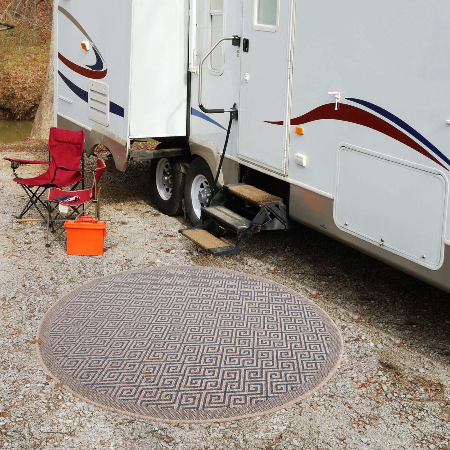 Nature Outdoor Rug Blue | 5100B - Bargainia.com - 