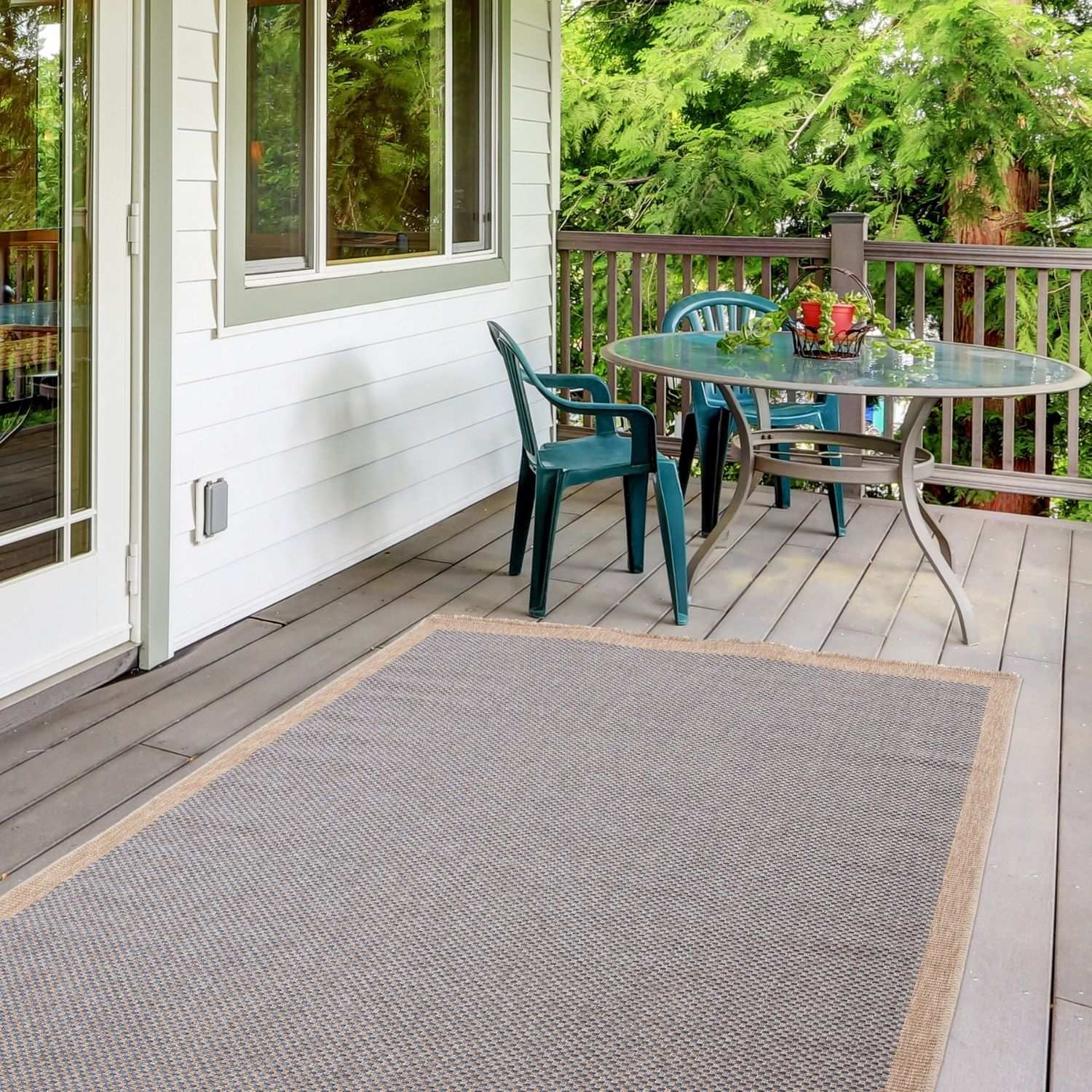 Nature Outdoor Rug Blue | 5200B - Bargainia.com - 