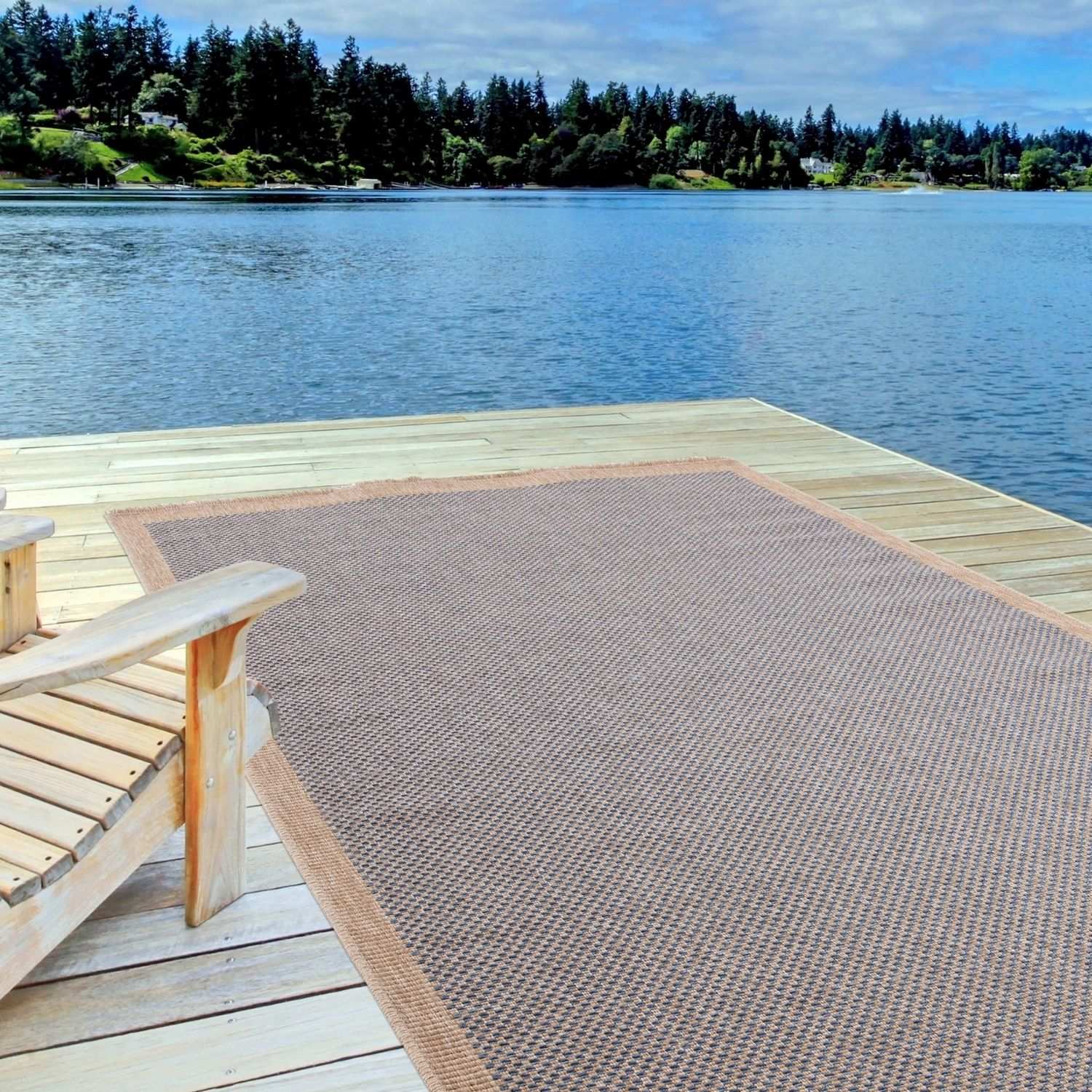 Nature Outdoor Rug Blue | 5200B - Bargainia.com - 