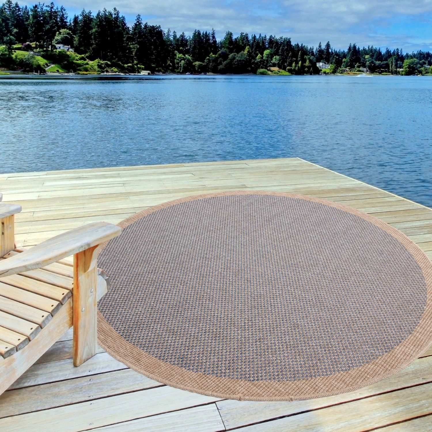 Nature Outdoor Rug Blue | 5200B - Bargainia.com - 