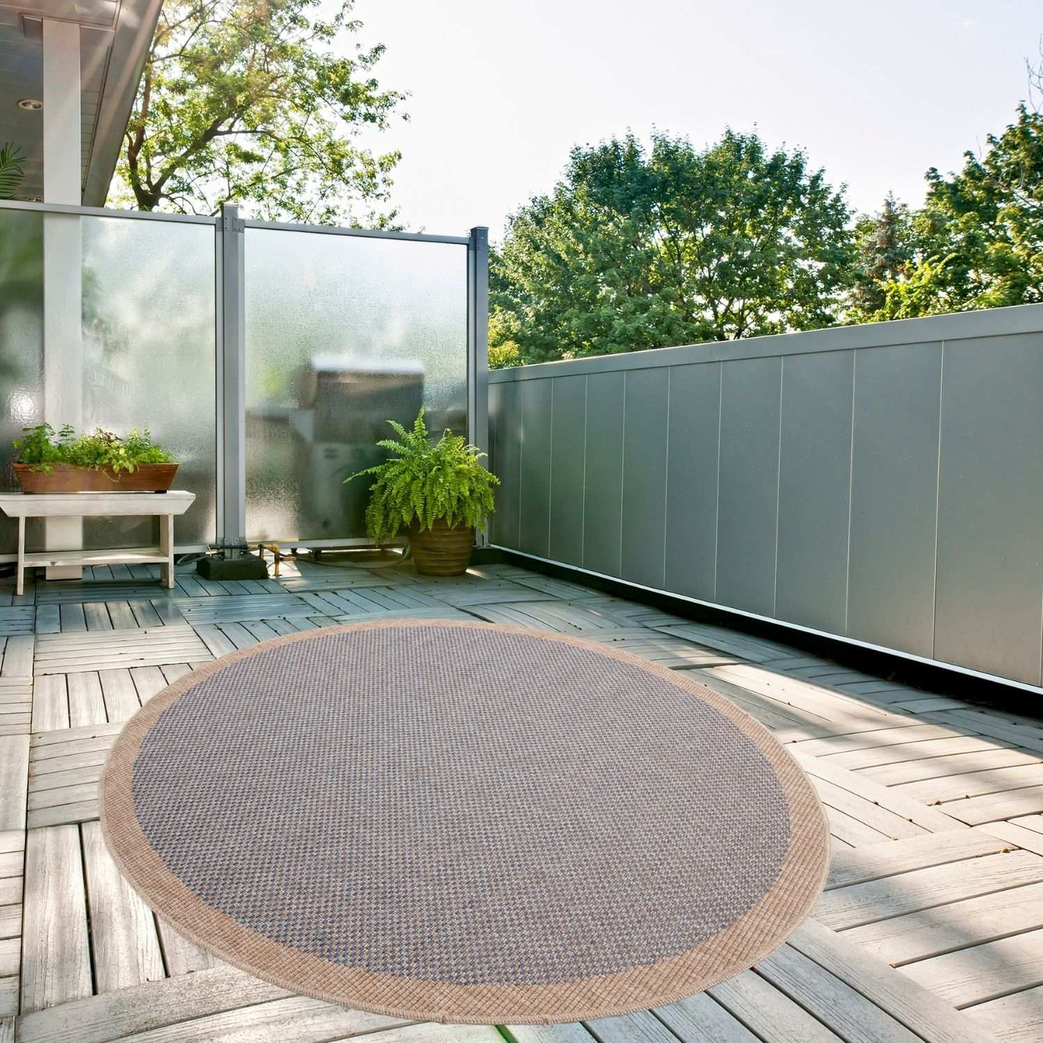 Nature Outdoor Rug Blue | 5200B - Bargainia.com - 