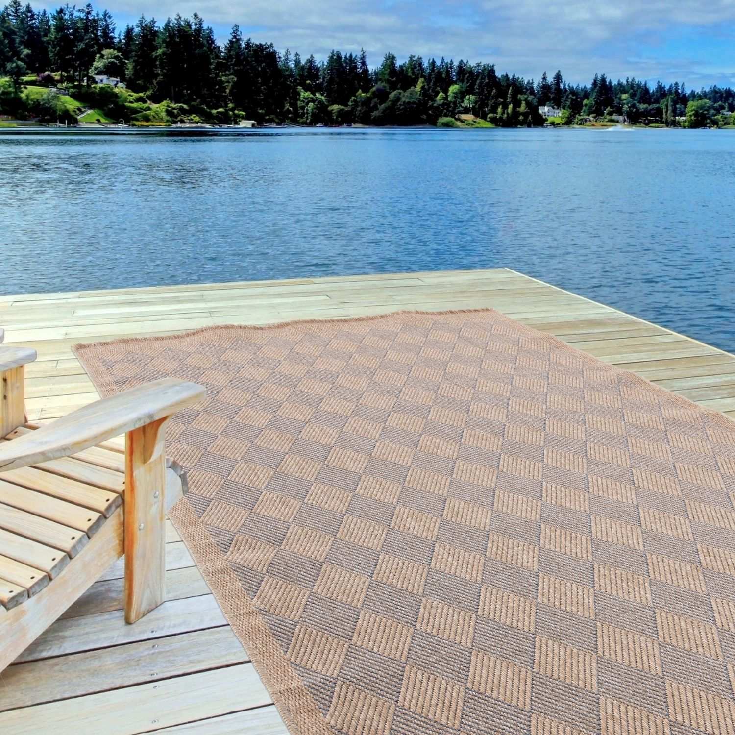 Nature Outdoor Rug Blue | 5300B - Bargainia.com - 