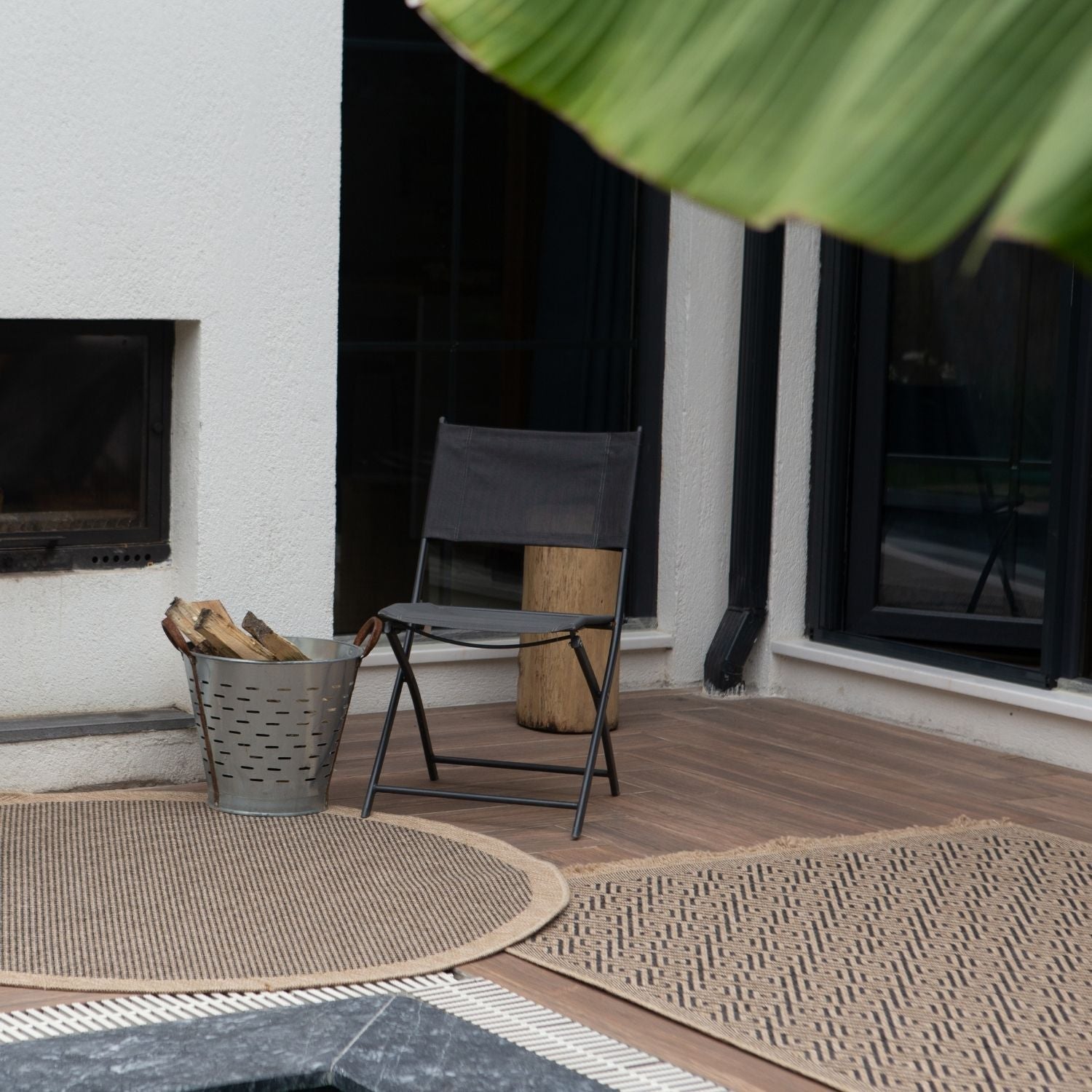 Nature Outdoor Rug Blue | 5300B - Bargainia.com - 