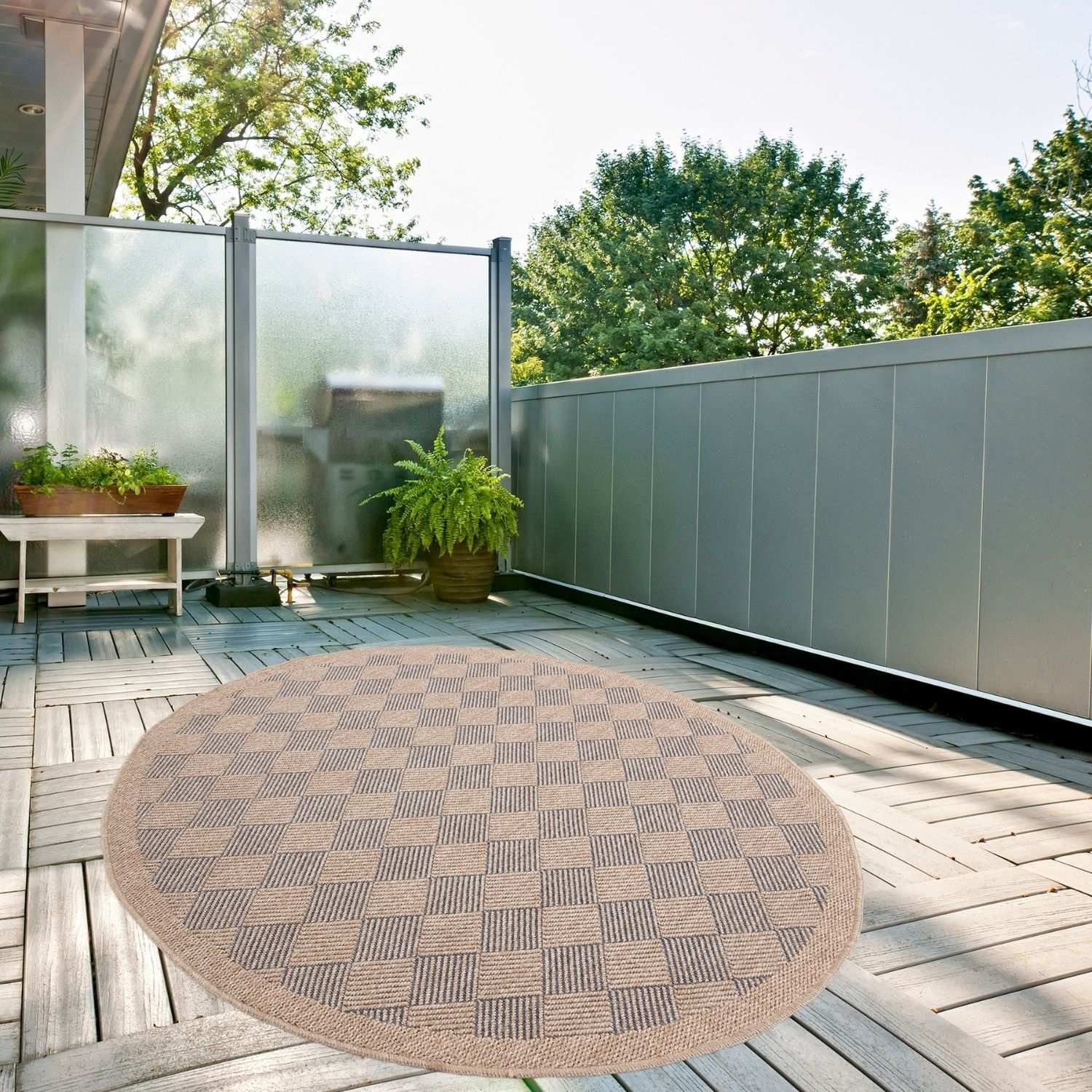 Nature Outdoor Rug Blue | 5300B - Bargainia.com - 