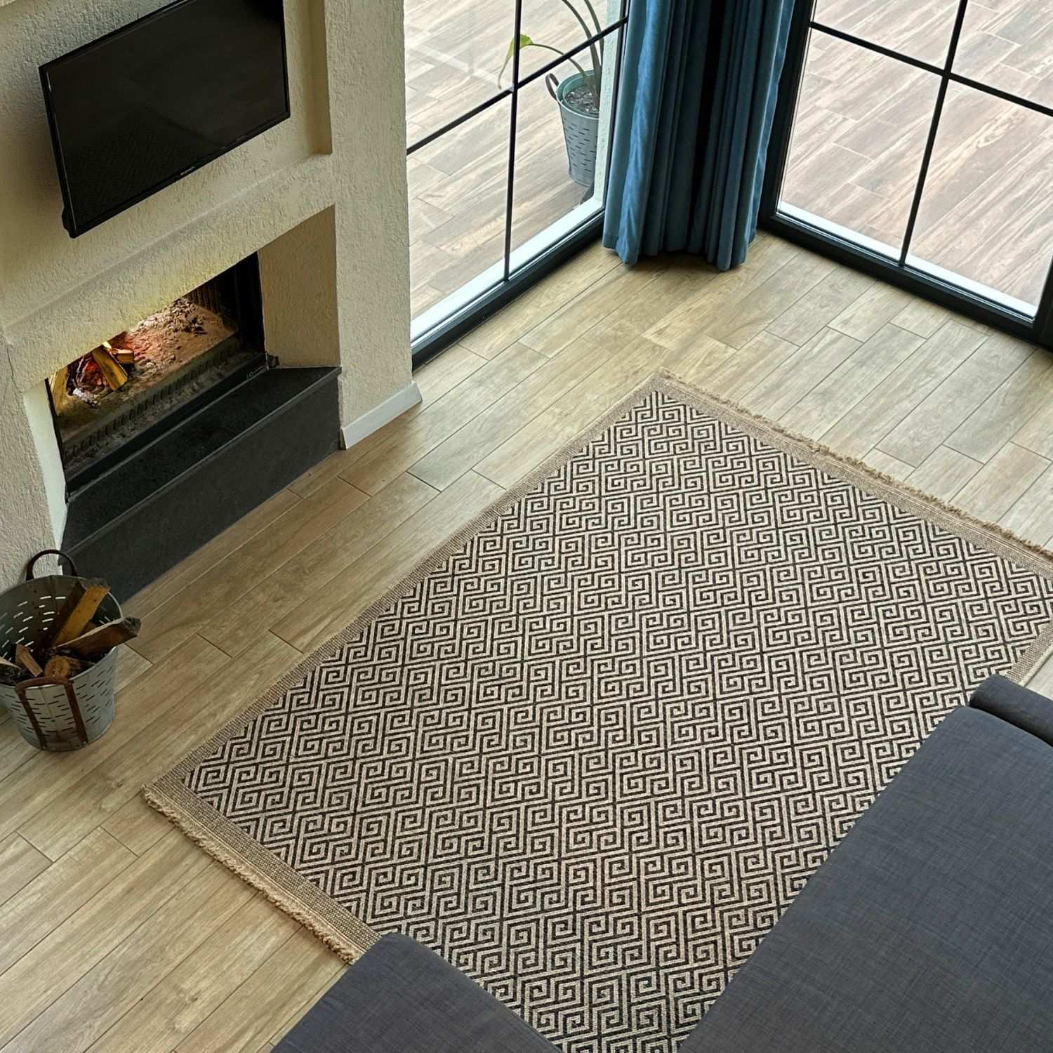 Nature Outdoor Rug Dark Grey | 5100DG - Bargainia.com - 