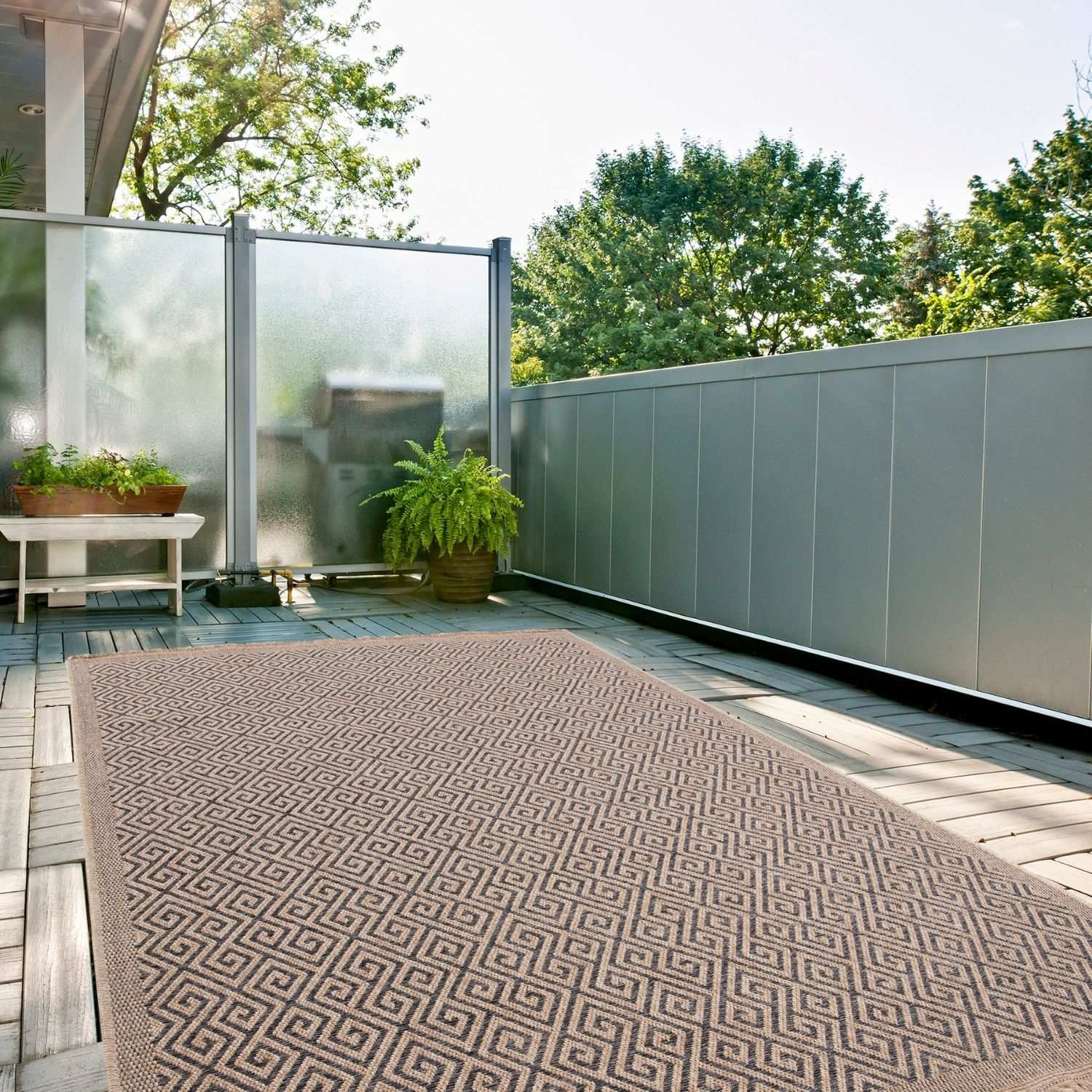 Nature Outdoor Rug Dark Grey | 5100DG - Bargainia.com - 
