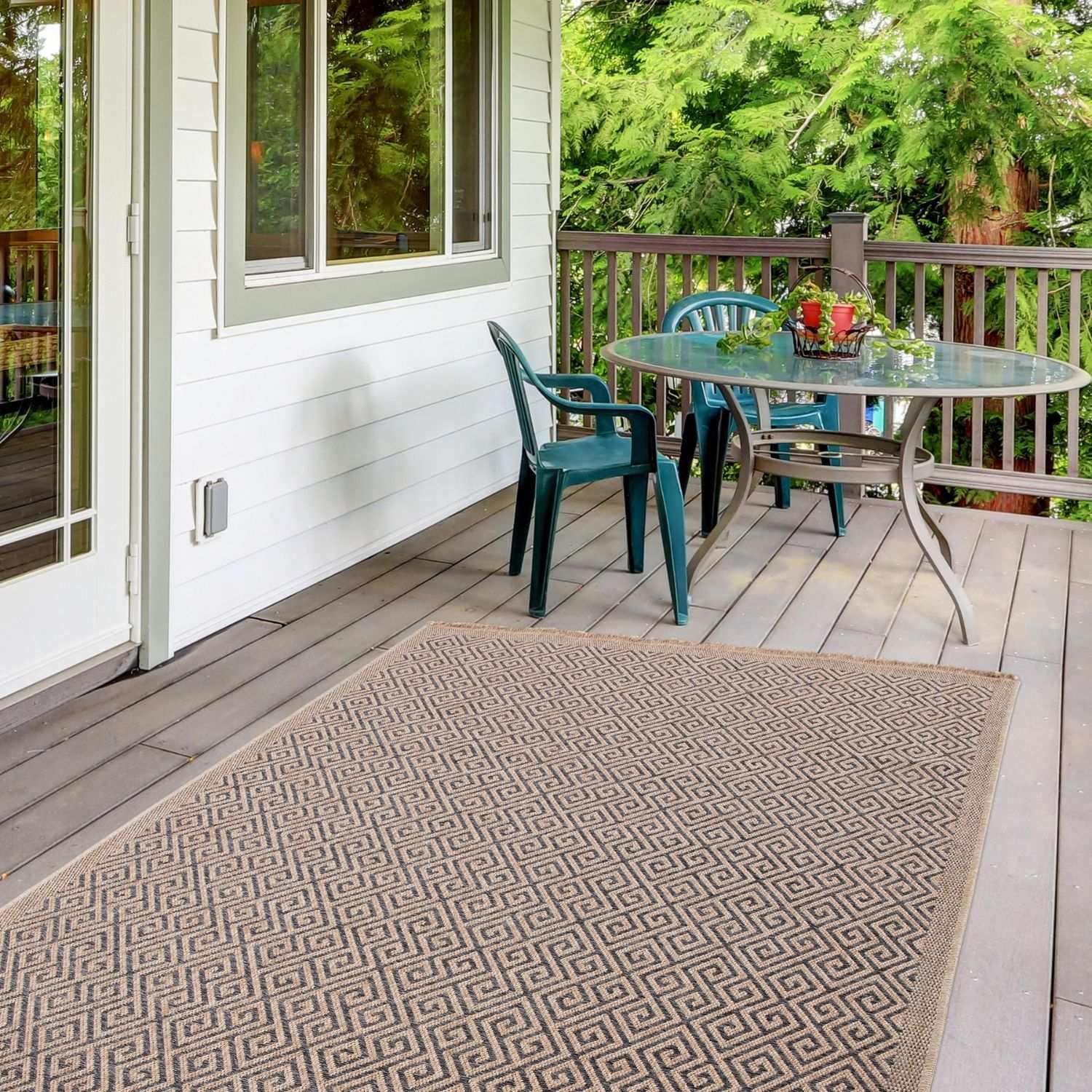 Nature Outdoor Rug Dark Grey | 5100DG - Bargainia.com - 