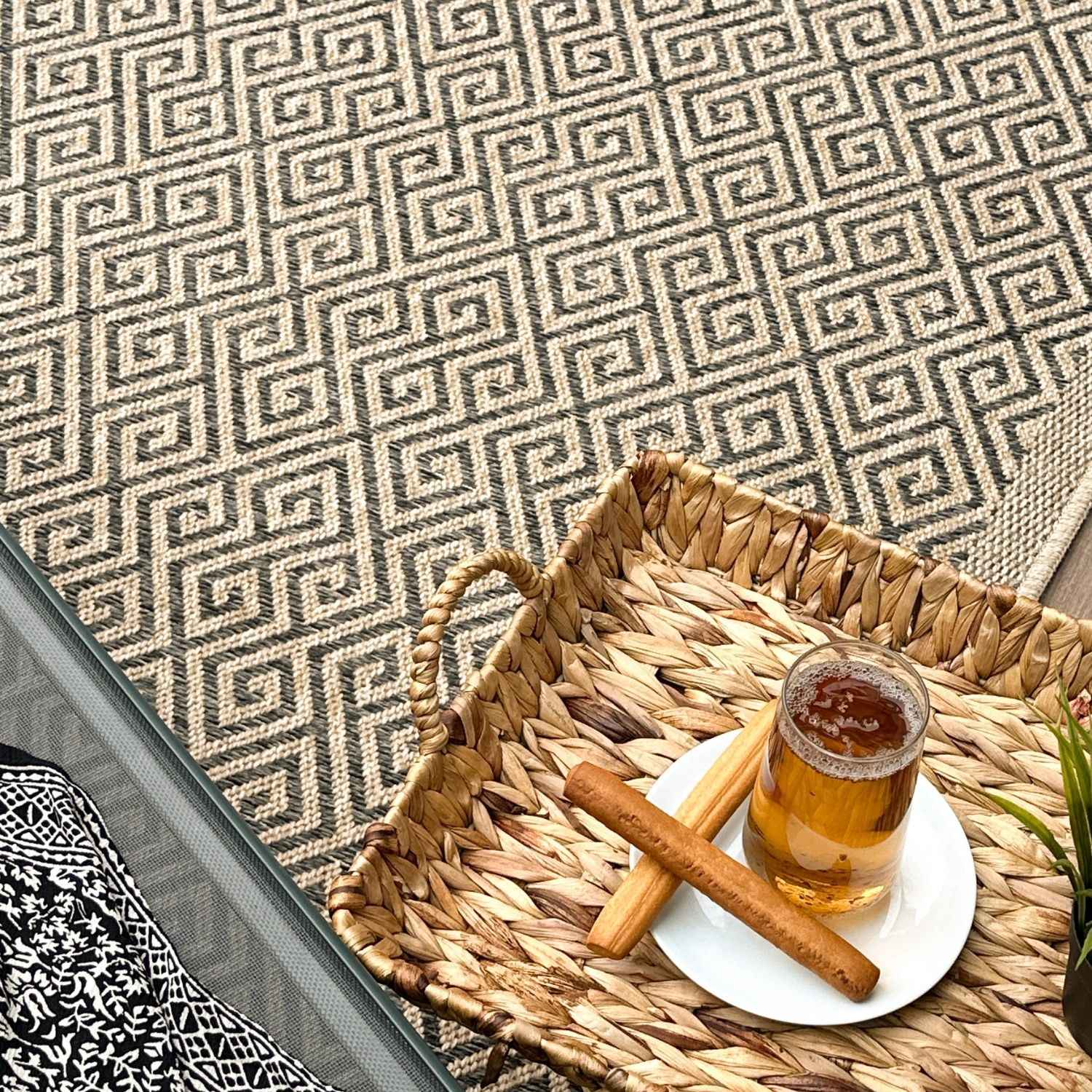 Nature Outdoor Rug Dark Grey | 5100DG - Bargainia.com - 
