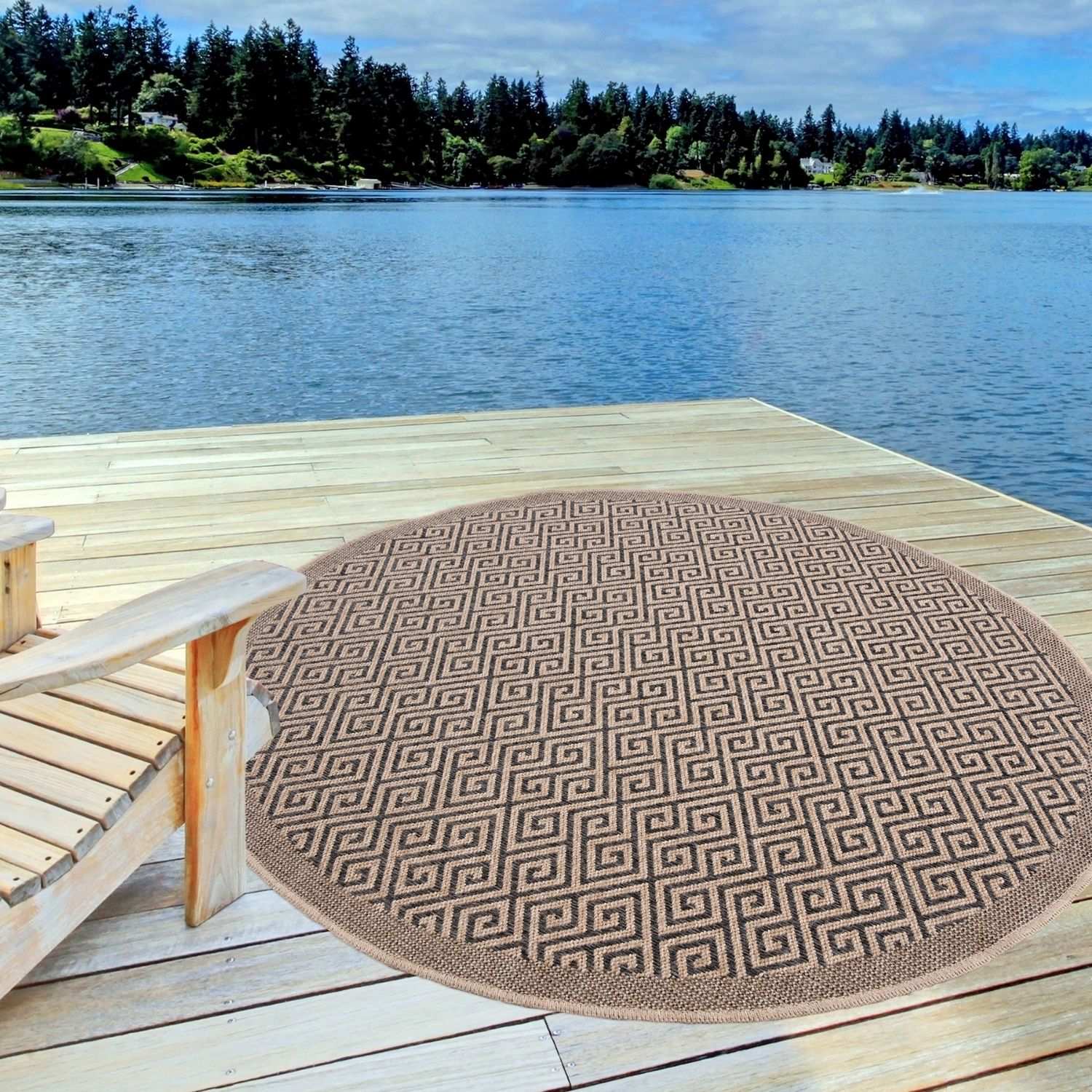 Nature Outdoor Rug Dark Grey | 5100DG - Bargainia.com - 