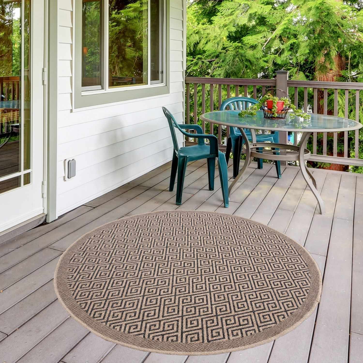 Nature Outdoor Rug Dark Grey | 5100DG - Bargainia.com - 