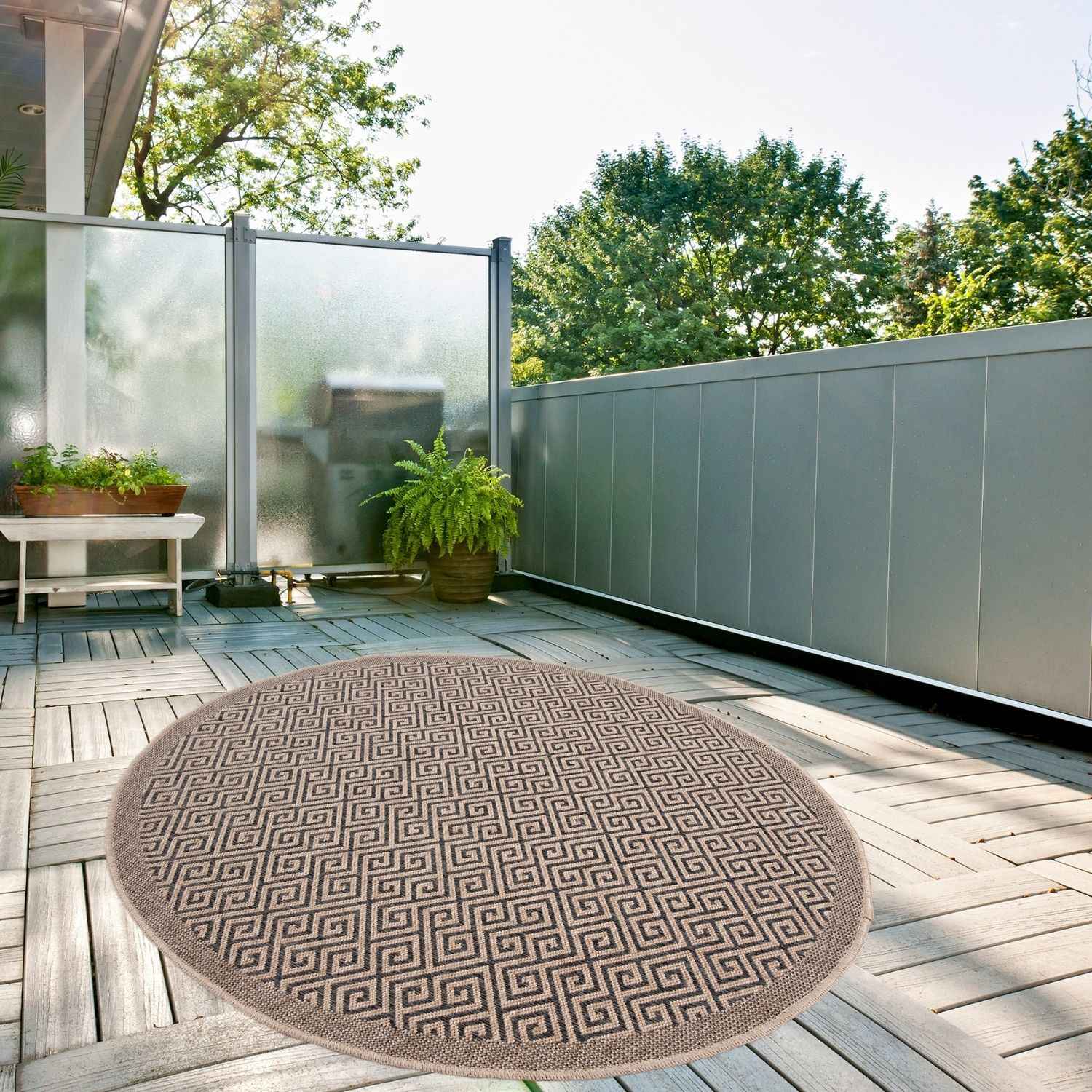 Nature Outdoor Rug Dark Grey | 5100DG - Bargainia.com - 