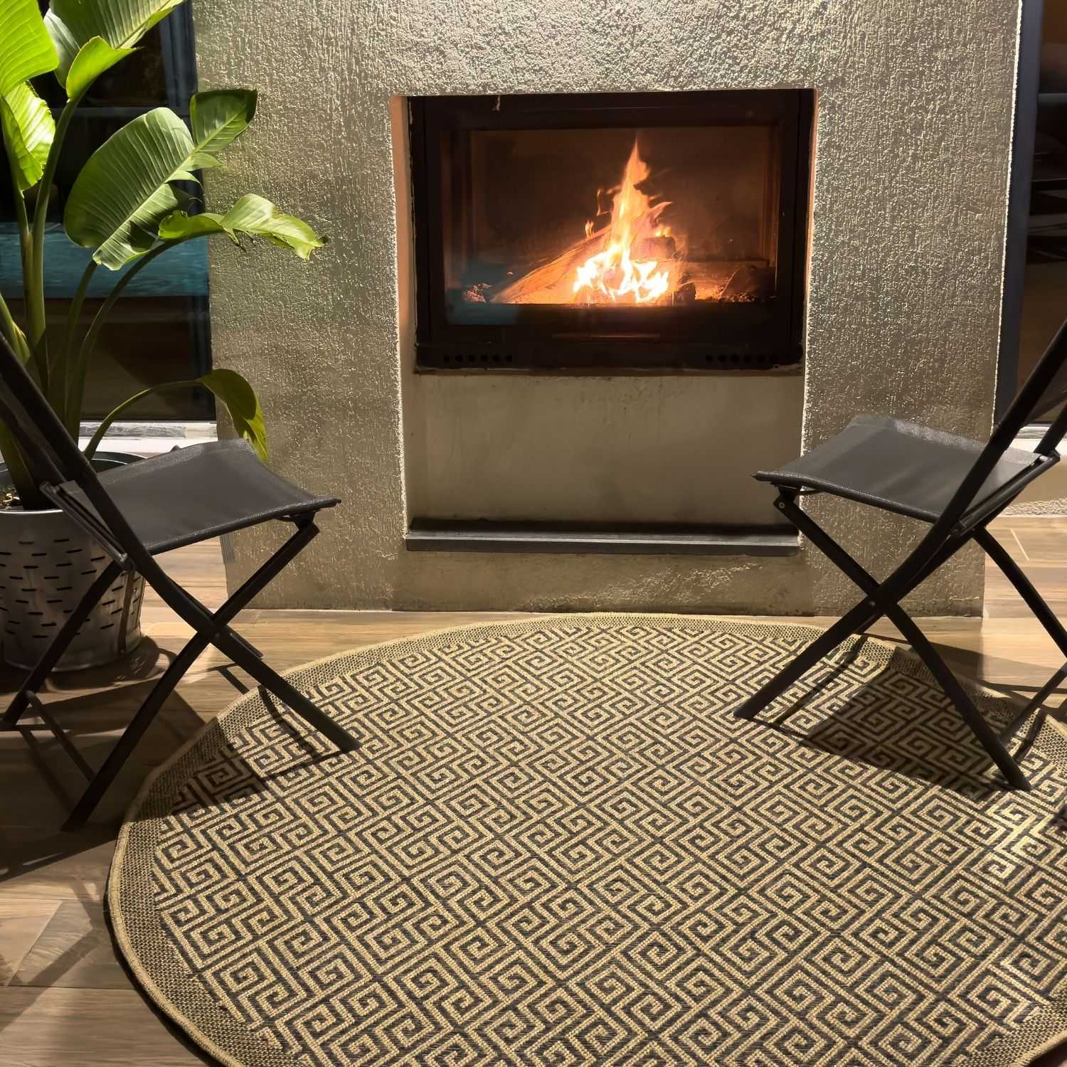 Nature Outdoor Rug Dark Grey | 5100DG - Bargainia.com - 