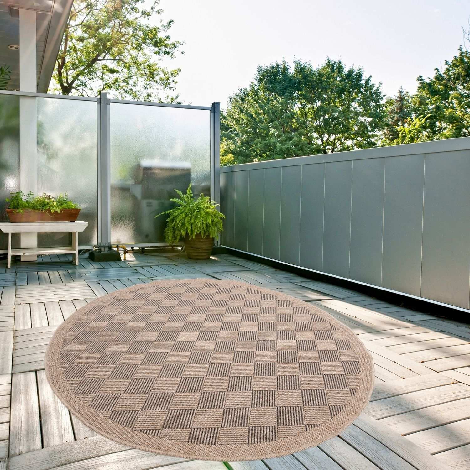Nature Outdoor Rug Dark Grey | 5300DG - Bargainia.com - 