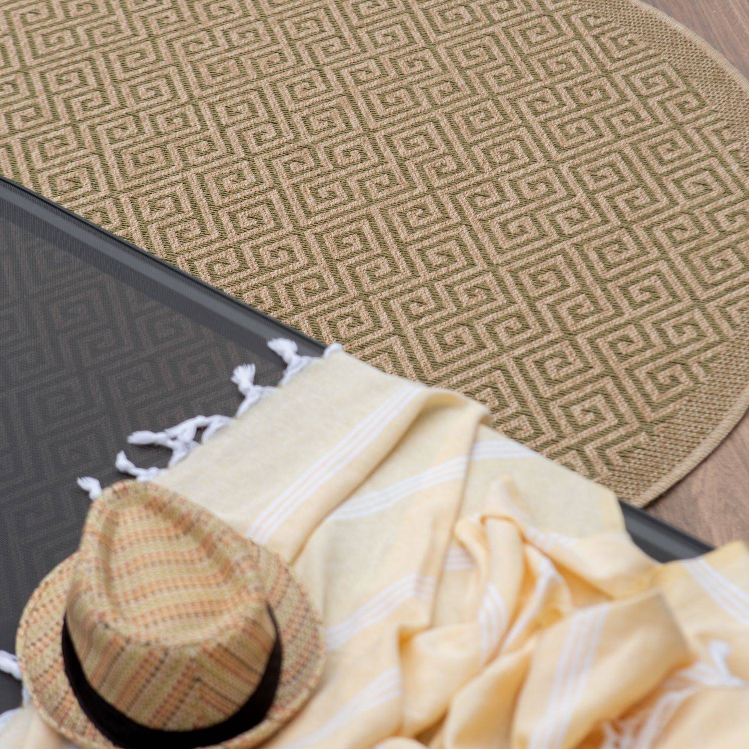 Nature Outdoor Rug Green | 5100G - Bargainia.com - 