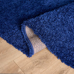 Navy Blue Thick Shaggy Rug - California - Bargainia.com - 