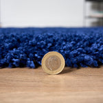 Navy Blue Thick Shaggy Rug - California - Bargainia.com - 