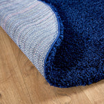 Navy Blue Thick Shaggy Rug - California - Bargainia.com - 
