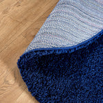 Navy Blue Thick Shaggy Rug - California - Bargainia.com - 