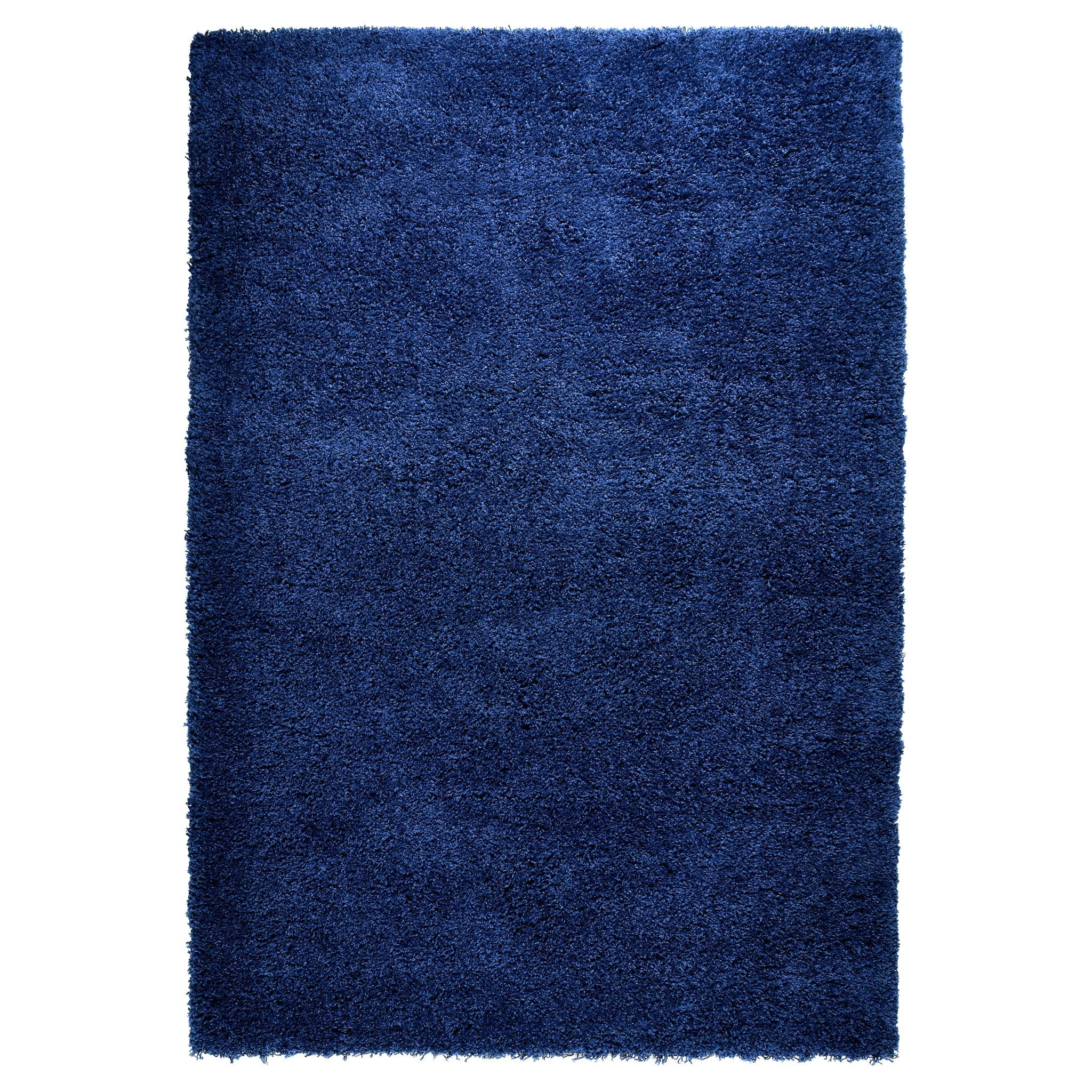 Navy Blue Thick Shaggy Rug - California Rugs Rug Masters 60x110cm (2'x3'7")