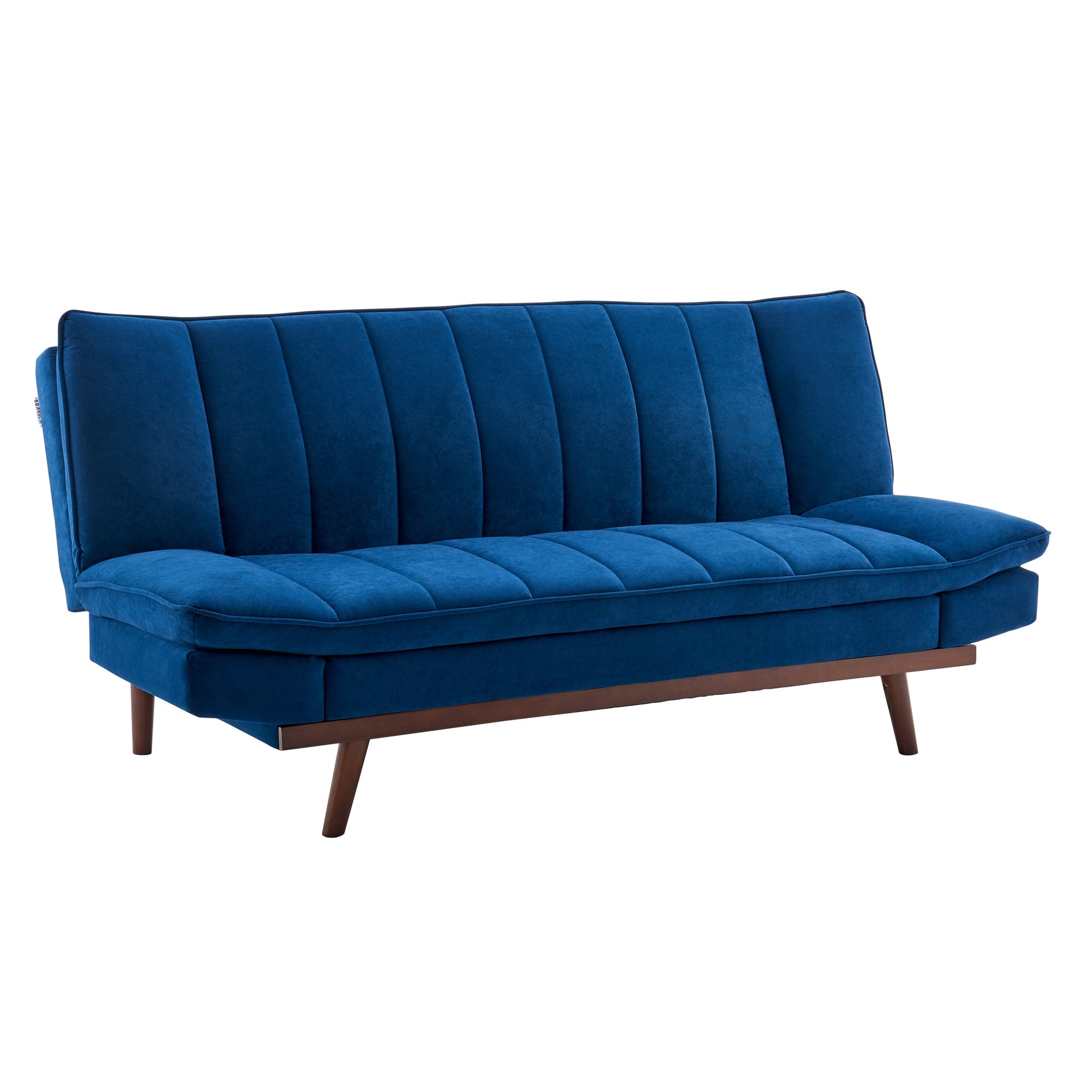 Navy Blue Velvet 3 Seater Sofa Bed - Mondaine Sofas Bargainia
