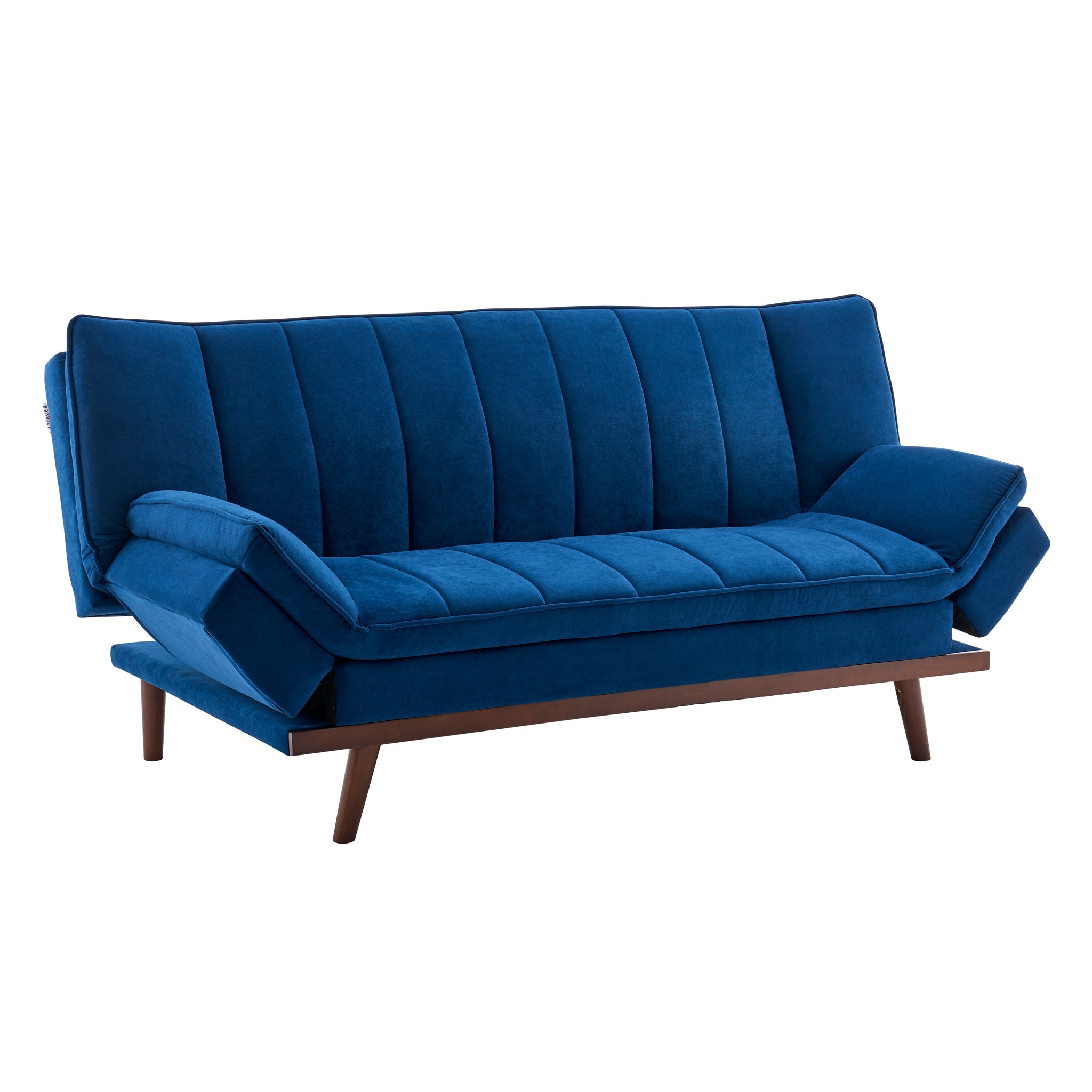 Navy Blue Velvet 3 Seater Sofa Bed - Mondaine Sofas Bargainia