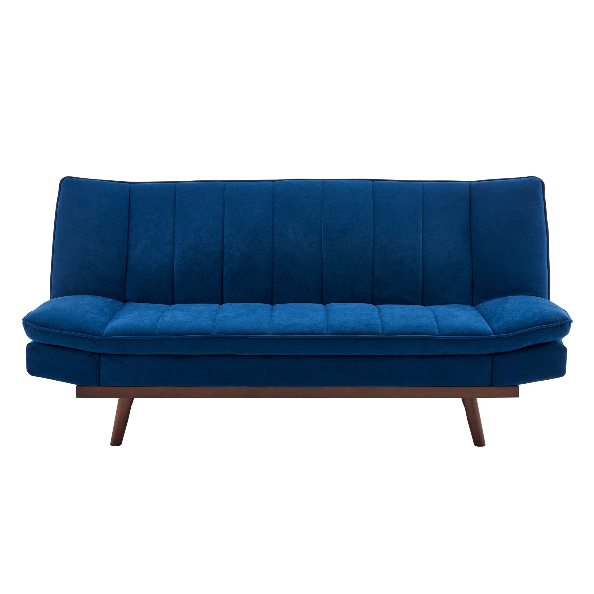 Navy Blue Velvet 3 Seater Sofa Bed - Mondaine Sofas Bargainia