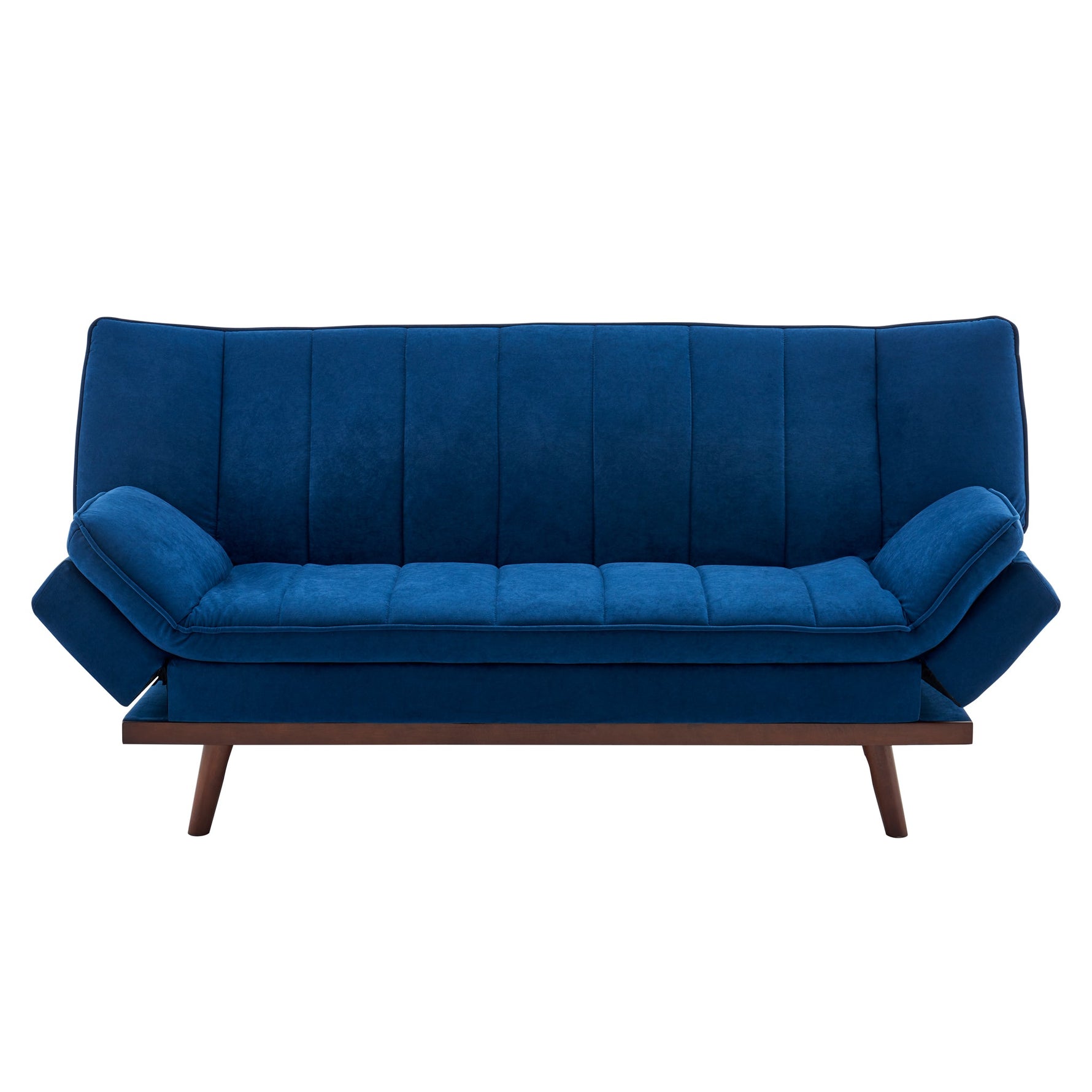Navy Blue Velvet 3 Seater Sofa Bed - Mondaine - Bargainia.com - 