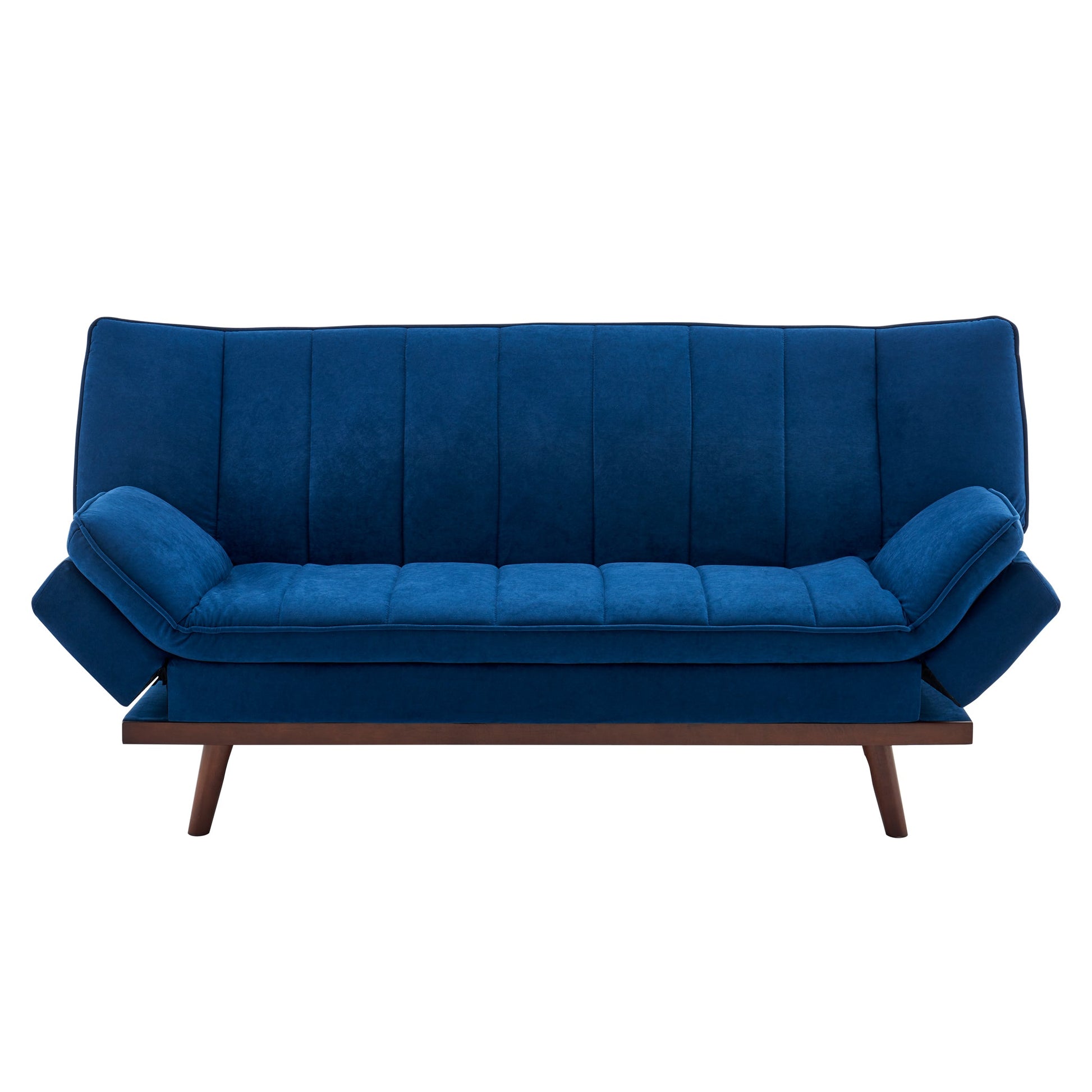 Navy Blue Velvet 3 Seater Sofa Bed - Mondaine Sofas Bargainia