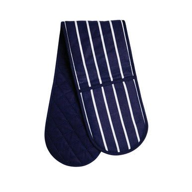 Navy Butcher Stripe Double Oven Glove - Bargainia.com - 5018705655888