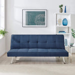 Navy Click Clack 3 Seater Sofa Bed - Britney - Bargainia.com - 