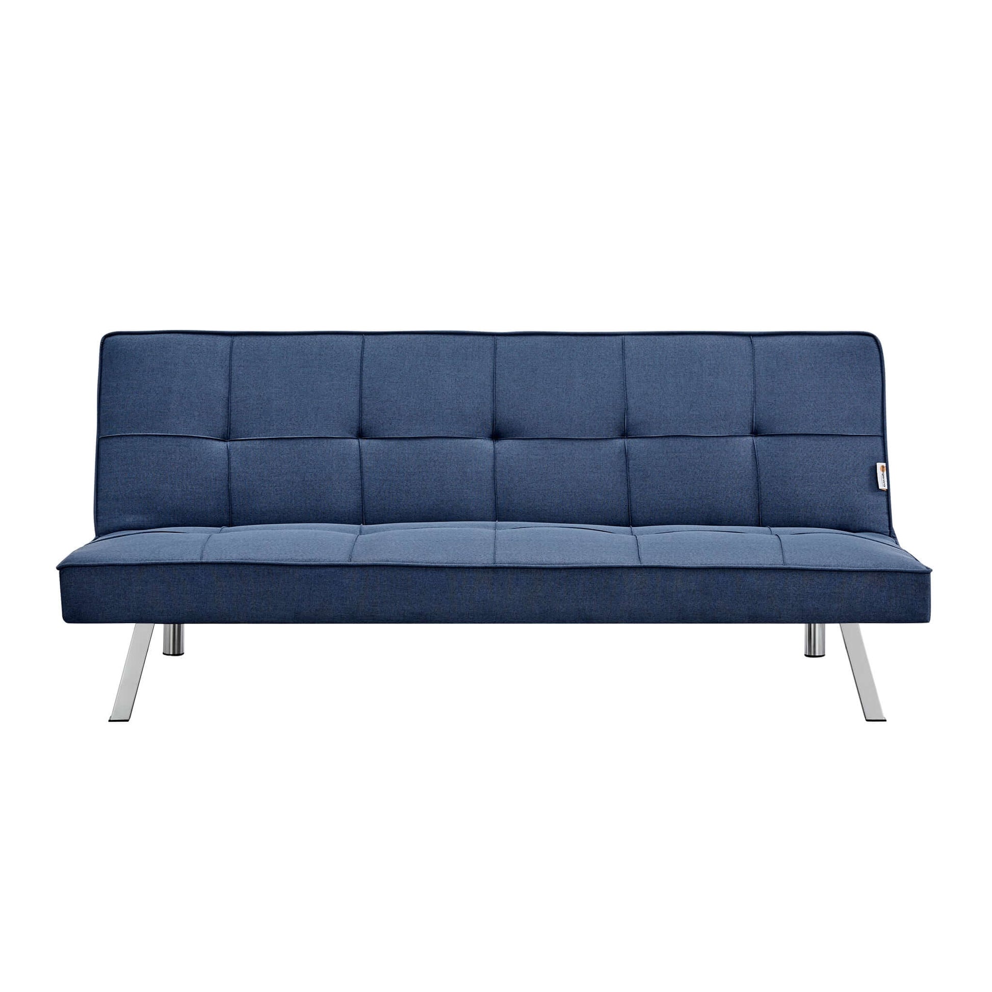 Navy Click Clack 3 Seater Sofa Bed - Britney Bargainia