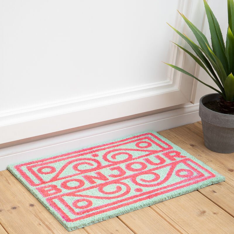 Neon Bonjour Coir Doormat - Bargainia.com - 5018705399638
