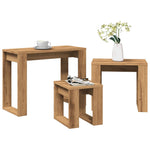 Nest of Tables 3 pcs Artisan Oak Engineered Wood - Bargainia.com - 