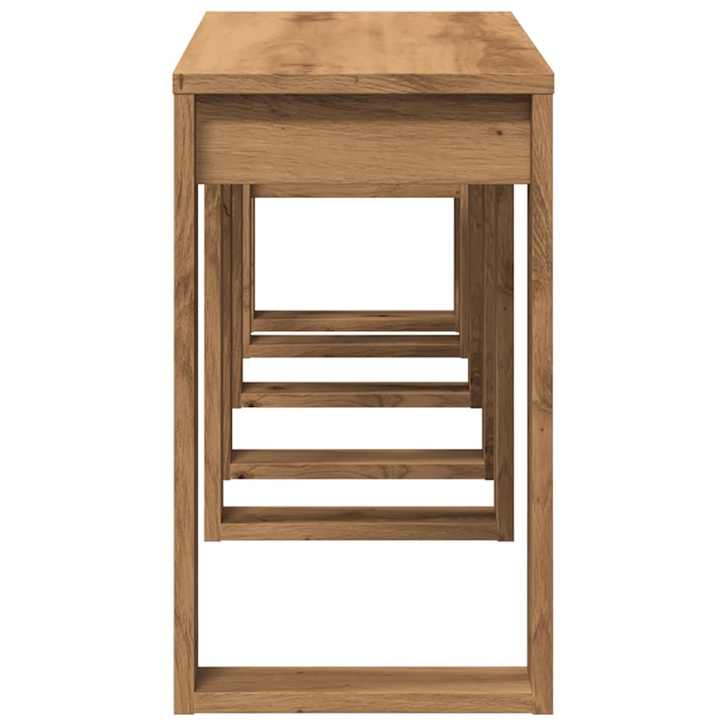 Nest of Tables 3 pcs Artisan Oak Engineered Wood - Bargainia.com - 